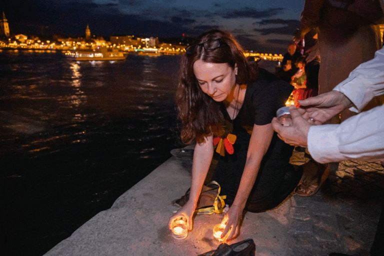 Szabó Tímea a Duna-parti cipőknél