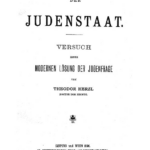 Der Judenstaat borítója