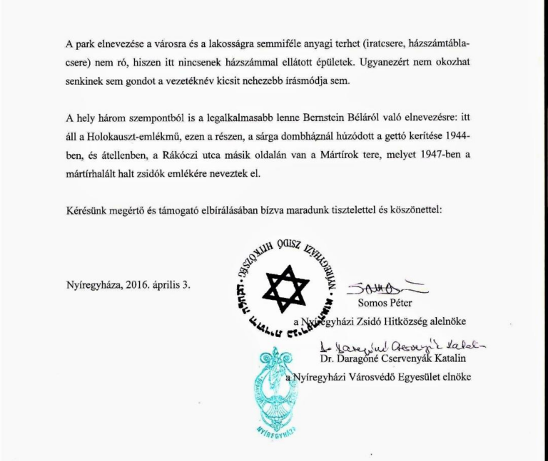 Irat a park elnevezéséről